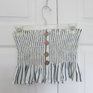 Blue & White Tube Top